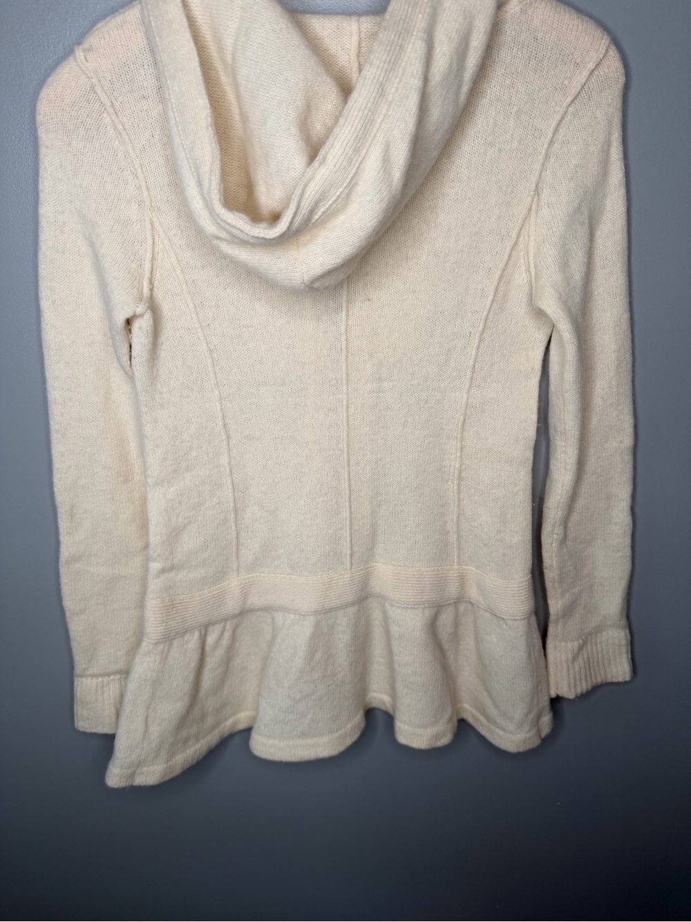 Free People 100% Wool Peplum Full Zip Hoodie - Picture 7 of 10